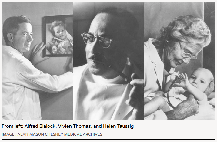 Vivien Thomas, Fallotova tetralogija, sindrom plave bebe, tetralogija Fallot, kardiologija, rasizam, Alfred Blalock, Helen Taussig, Psihologis